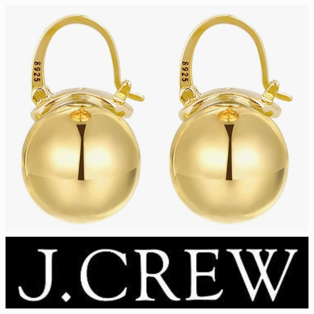 J.CREW 925 Sterling Silver/Gold Plated Earrings